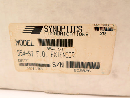 SynOptics Communications Model 354-ST Token Ring Fiber Optic Extender - Advance Operations