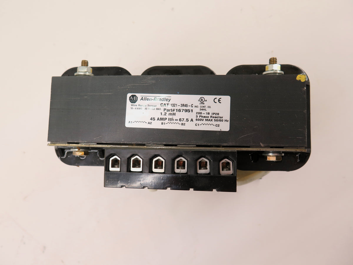 Allen-Bradley 1321-3R45-C Line Reactor 3Phase 600V 45A - Advance Operations