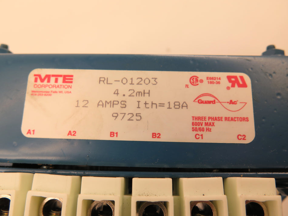 MTE RL-01203 Line Reactor 12A 600V max 3Ph - Advance Operations