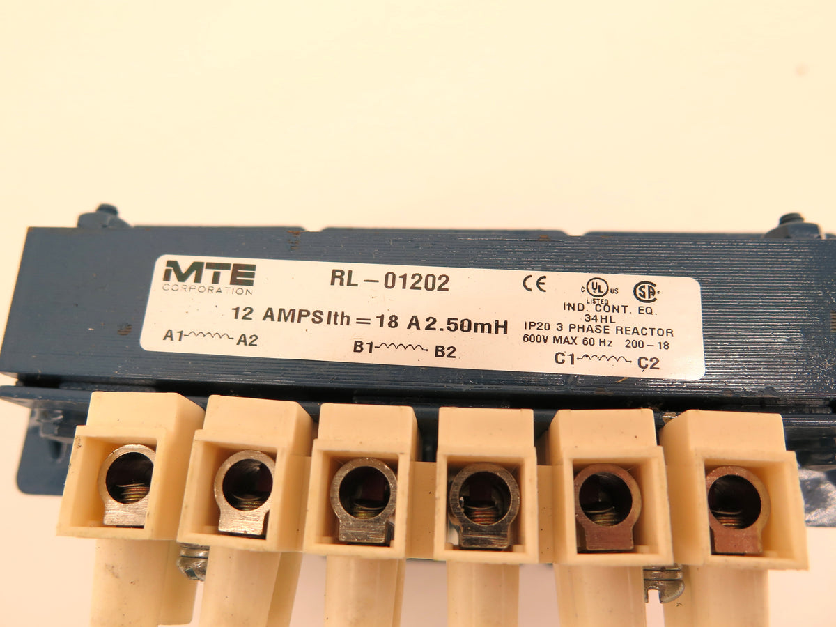 MTE RL-1202 Line Reactor 600Vac 12A 3Ph - Advance Operations