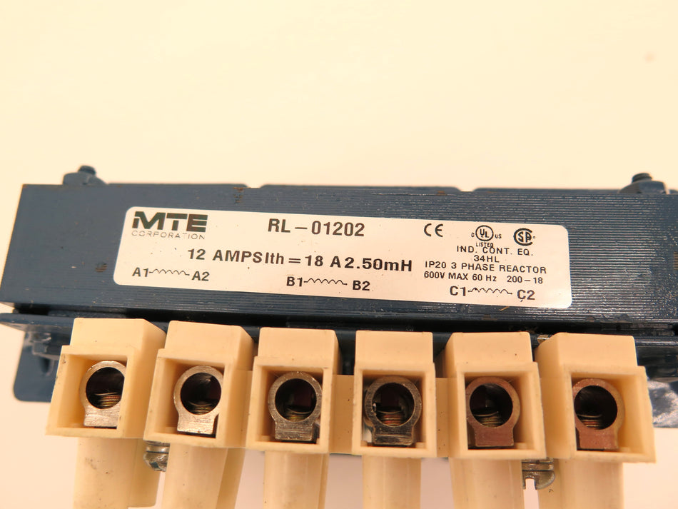 MTE RL-1202 Line Reactor 600Vac 12A 3Ph - Advance Operations