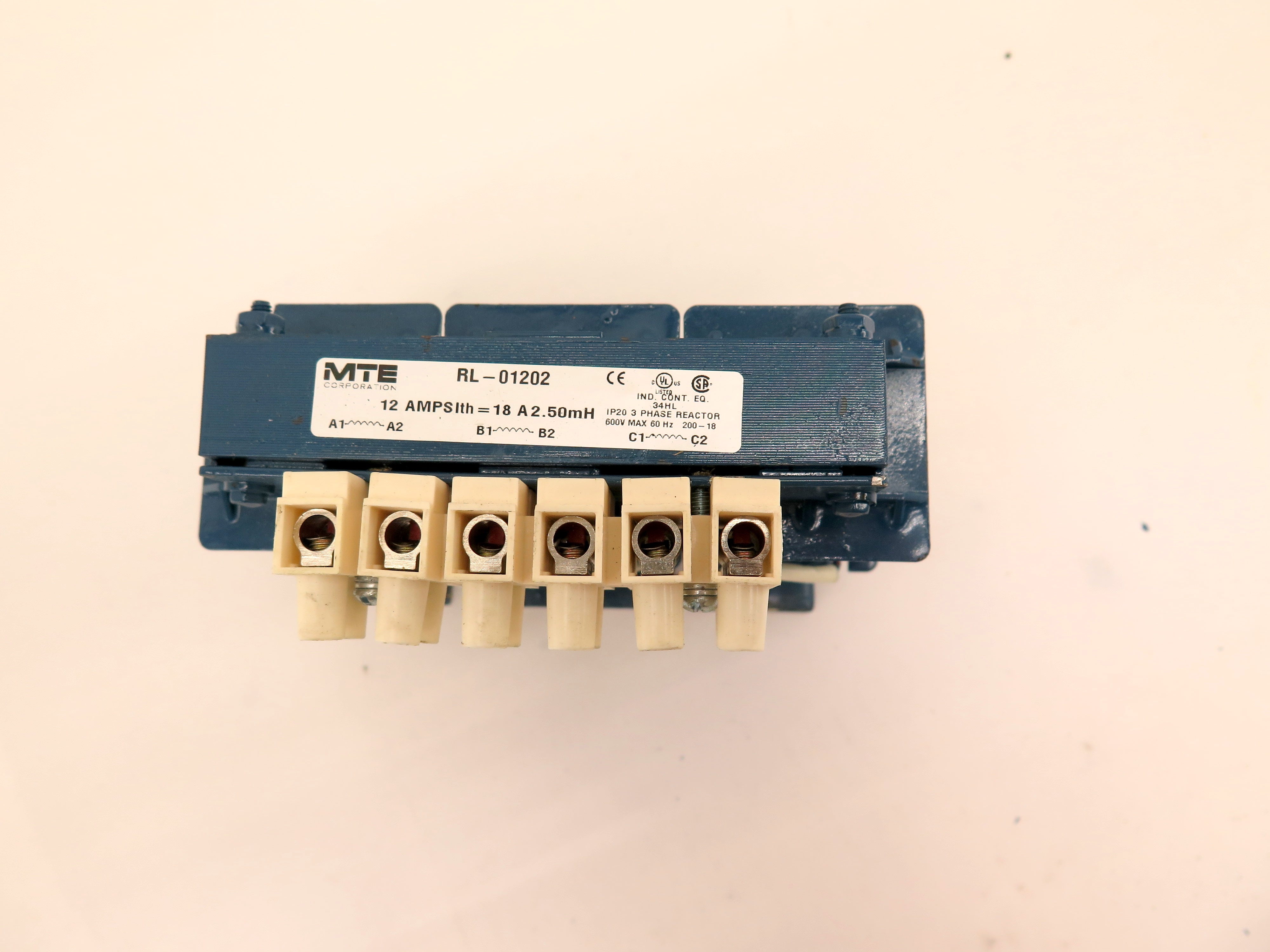 MTE RL-1202 Line Reactor 600Vac 12A 3Ph - Advance Operations