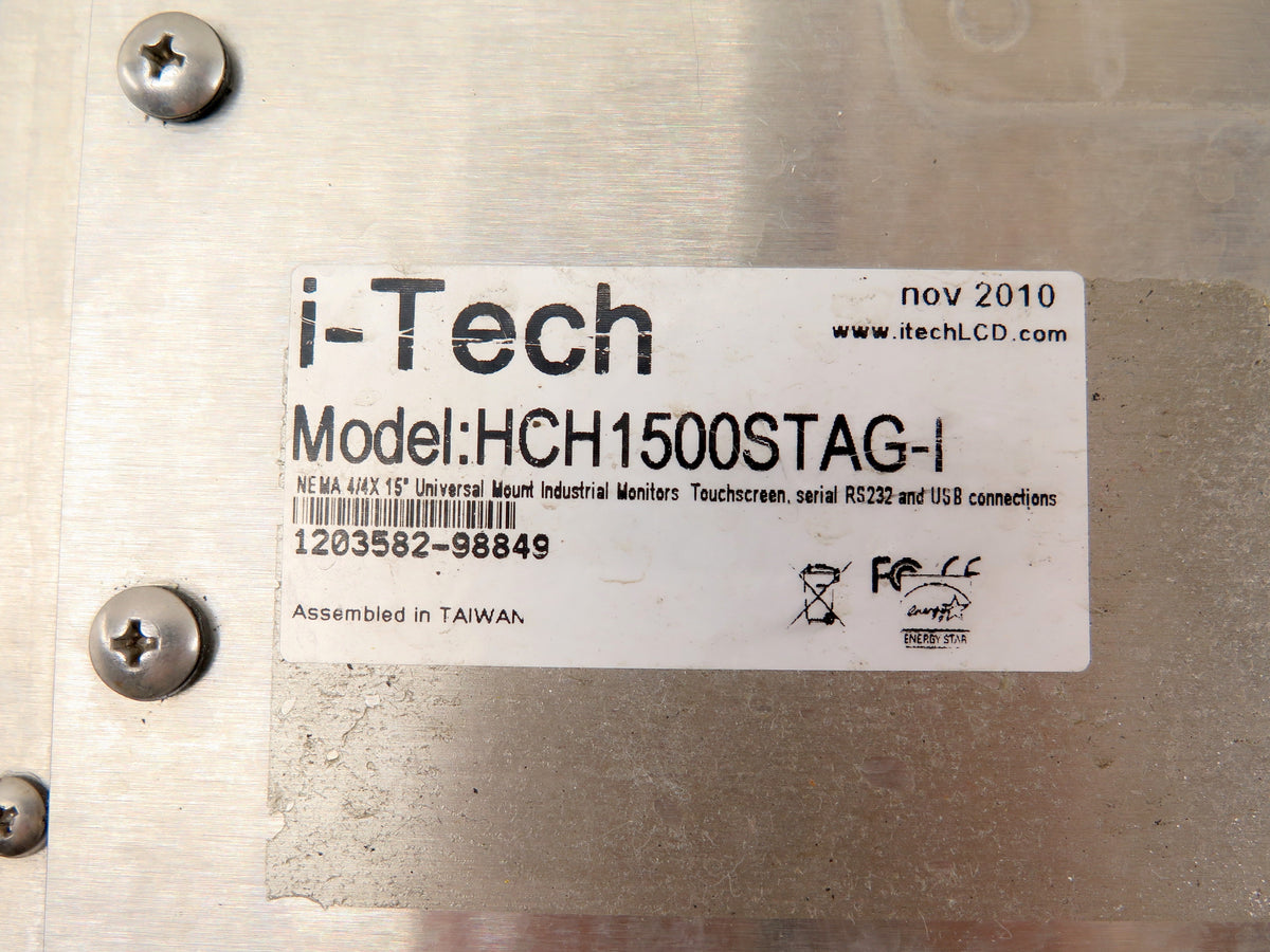 I-Tech HCH1500STAG-I Operator Interface Panel HMI Stainless Steel - Advance Operations