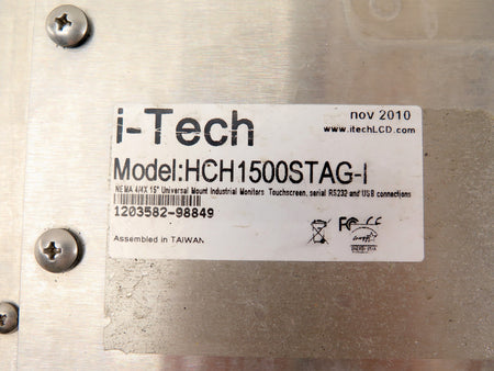 I-Tech HCH1500STAG-I Operator Interface Panel HMI Stainless Steel - Advance Operations
