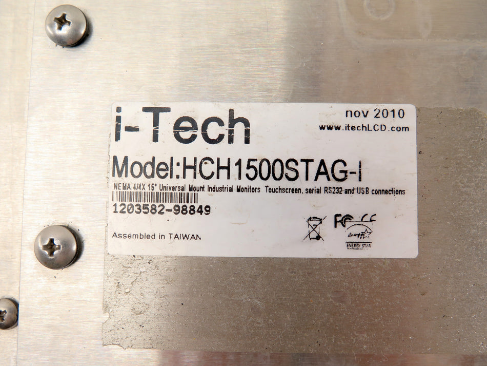 I-Tech HCH1500STAG-I Operator Interface Panel HMI Stainless Steel - Advance Operations