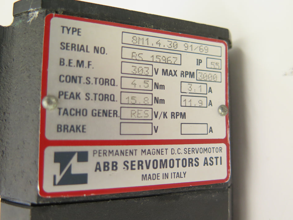 ABB 8M1.4.3091/69 Permanent Magnet Dc Servomotor 303V max - Advance Operations
