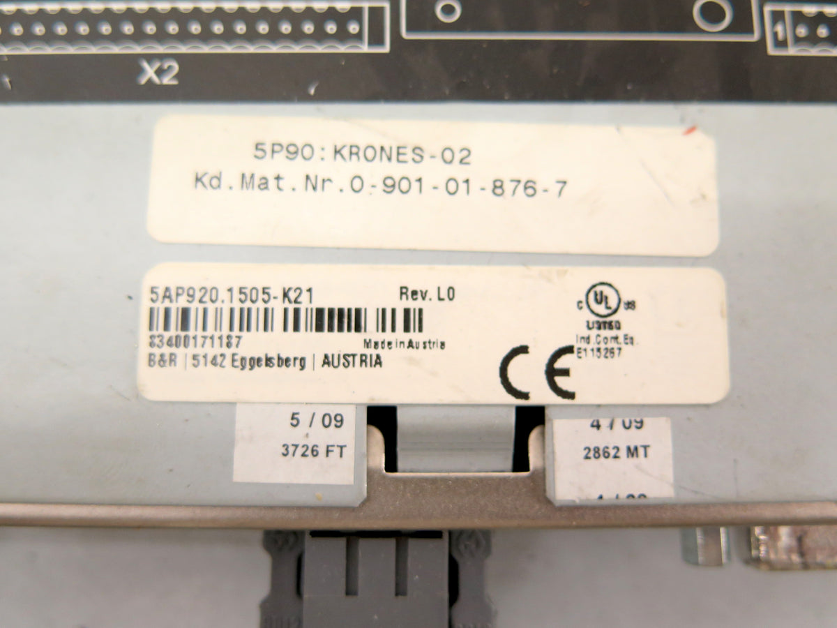 B & R / Krones 5AP920.1505-K21 Rev.L0 Touch Screen HMI Stainless Steel - Advance Operations
