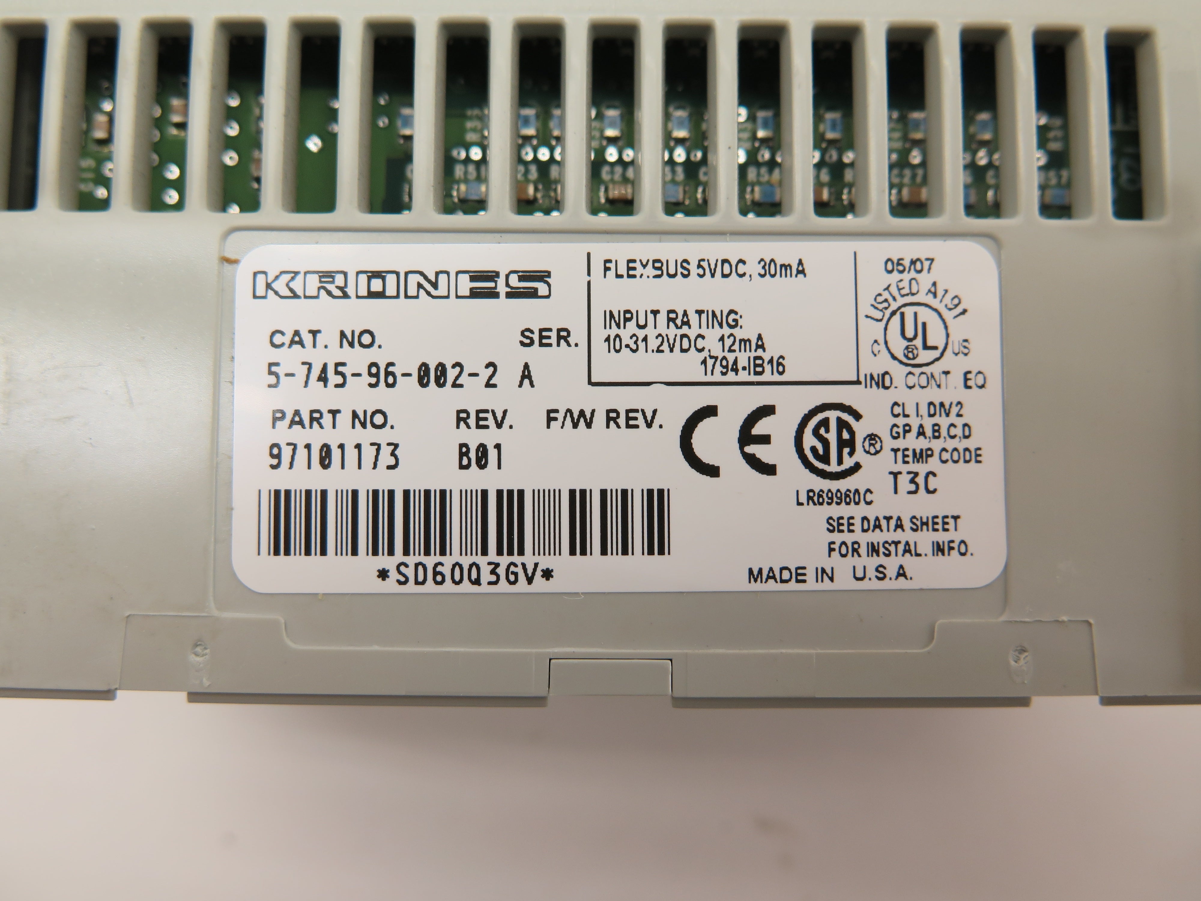 Krones 5-745-96-002-2 Digital 16 Input 24Vdc - Advance Operations