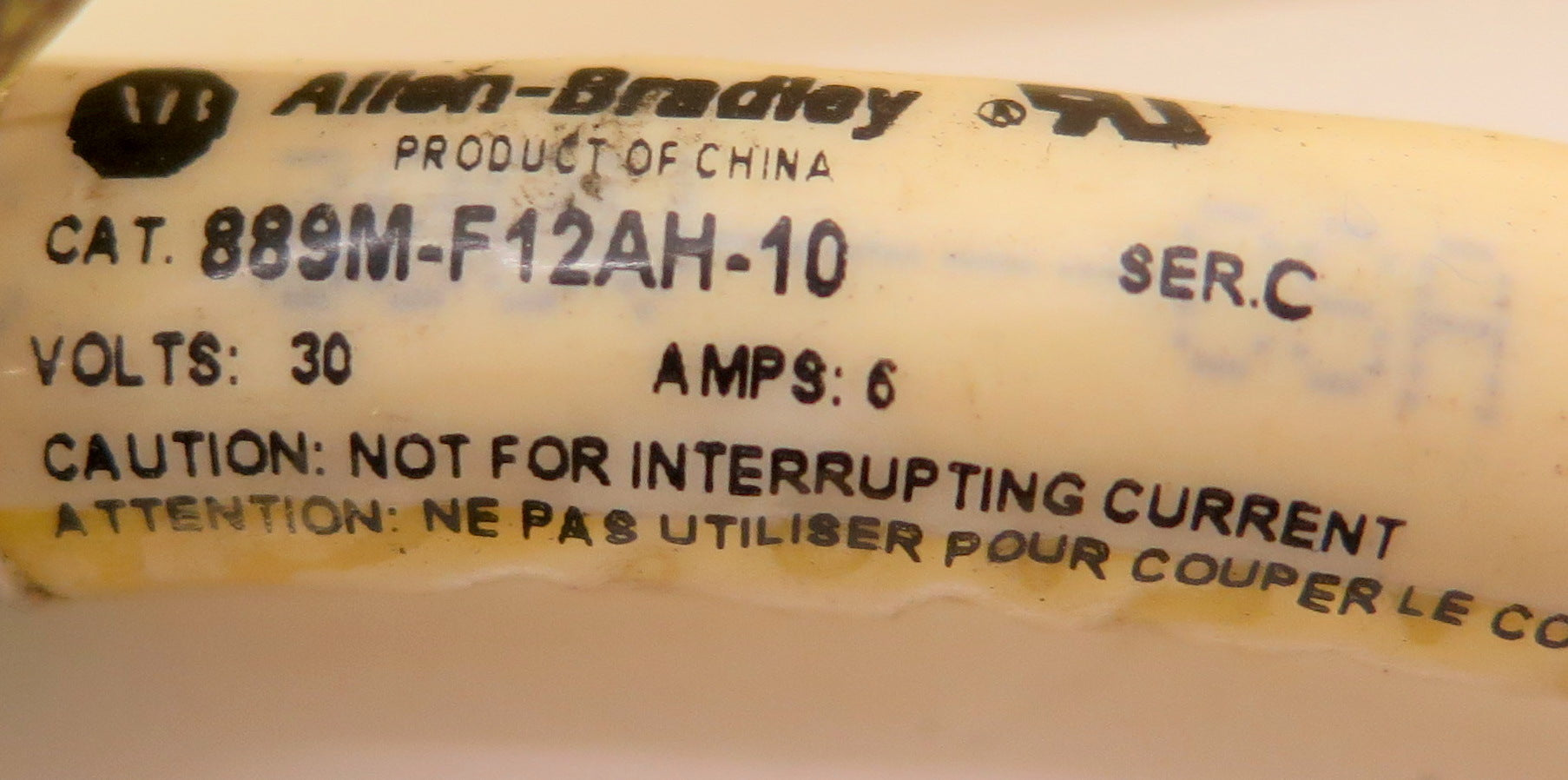 Allen-Bradley 889M-F12AH-10 Cable 12Pin Patchcord 7FT - Advance Operations