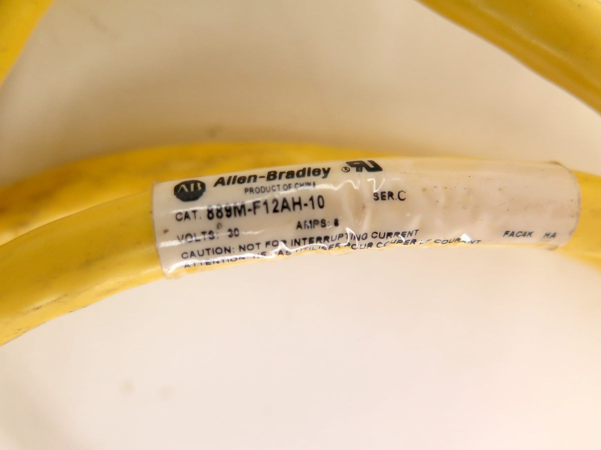 Allen-Bradley 889M-F12AH-10 Cable 12Pin Patchcord 9FT - Advance Operations