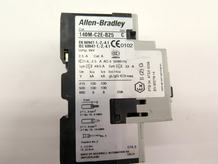 Allen-Bradley 140M-C2E-B25 Motor Protection Circuit Breaker 1.6-2.5A - Advance Operations