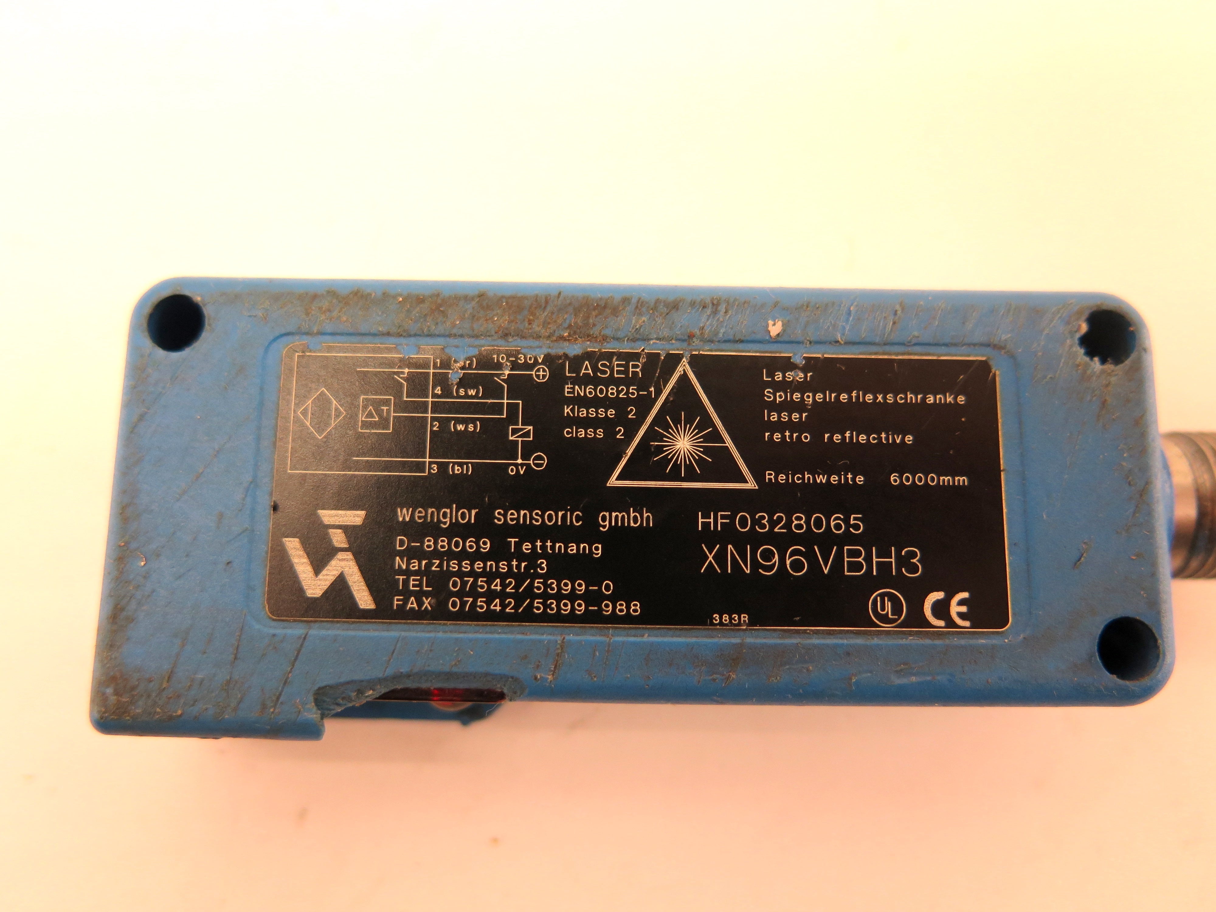 Wenglor XN96VBH3 Lazer Retro Reflective Sensor READ - Advance Operations