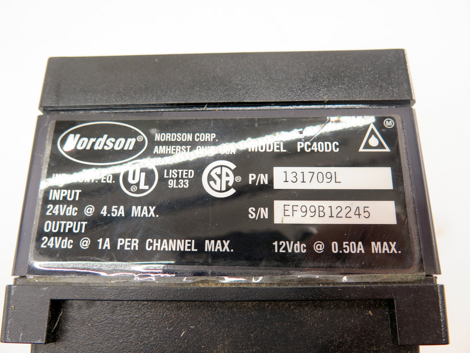 Nordson PC40DC / 131709L Pattern Control Input 24Vdc 4.5A Max - Advance Operations