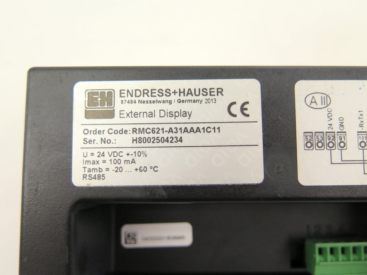 Endress+Hauser RMC621 / RMC621-A31AAA1C11 External Display - Advance Operations