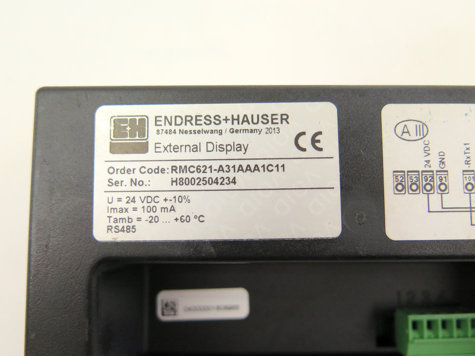 Endress+Hauser RMC621 / RMC621-A31AAA1C11 External Display - Advance Operations
