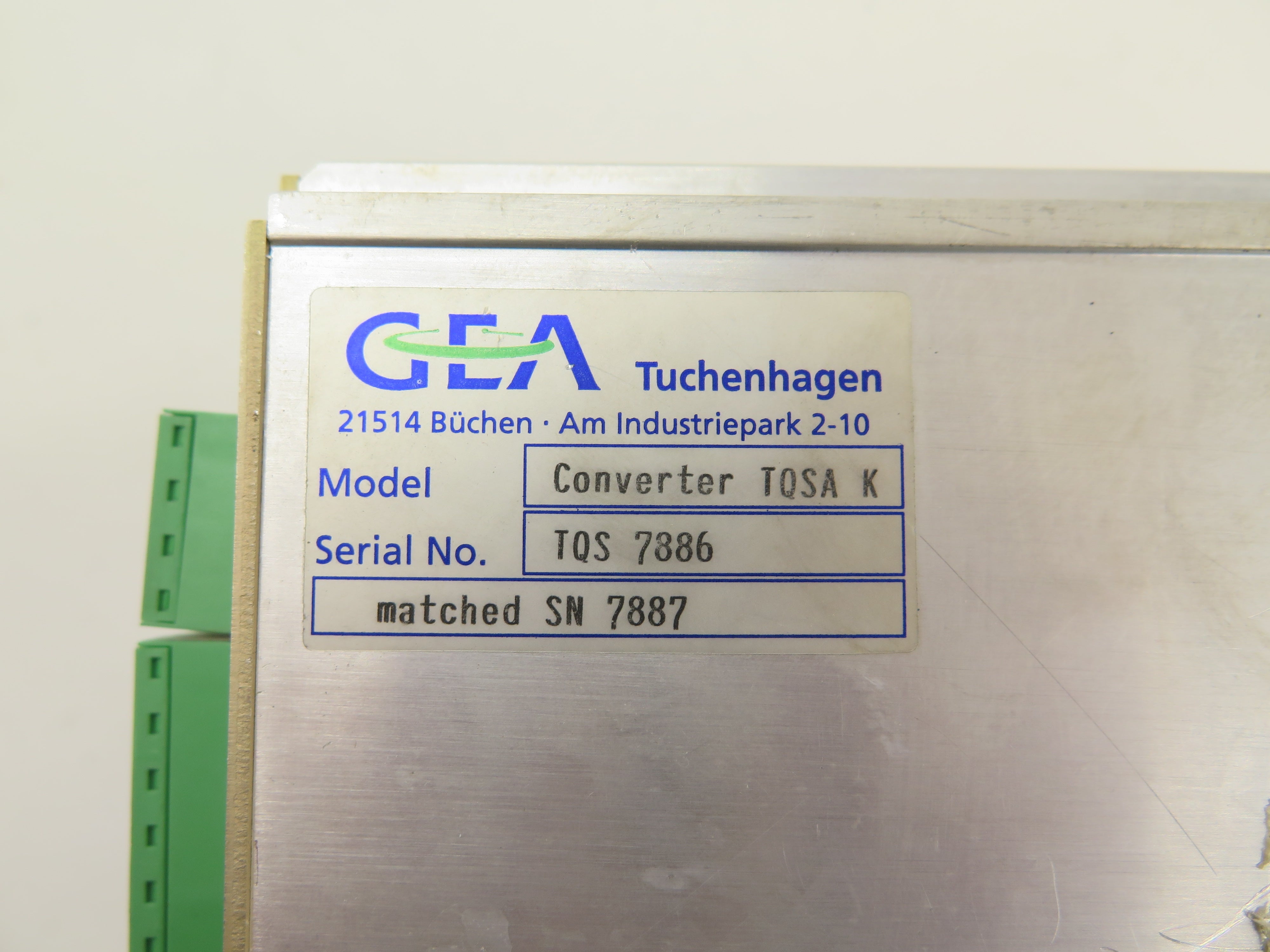 GEA Tuchenhagen Converter TQSA K - Advance Operations