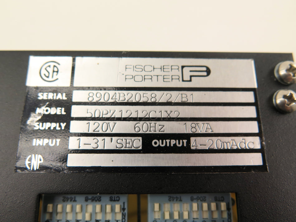 Fischer & Porter 50PZ1212C1X2 Flow Converter 120V 60Hz 18Va - Advance Operations