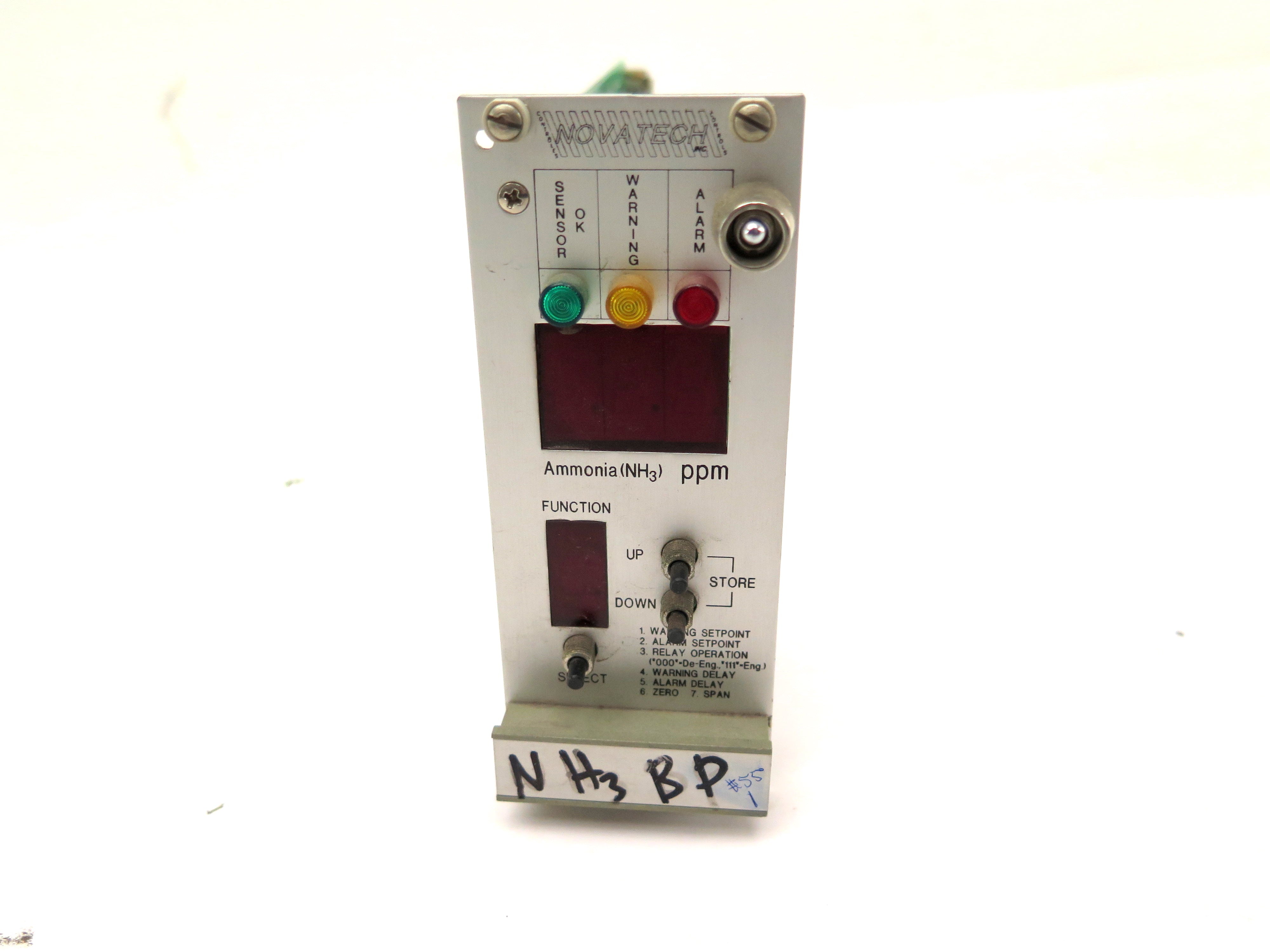 Novatech / Pribusin 103325-C Gas Monitor Ammonia (NH3) PPM - Advance Operations