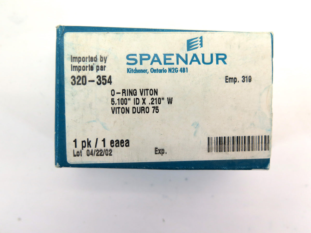 Spaenaur  320-354 O-Ring Viton Duro 75 5.100" ID X .210" - Advance Operations