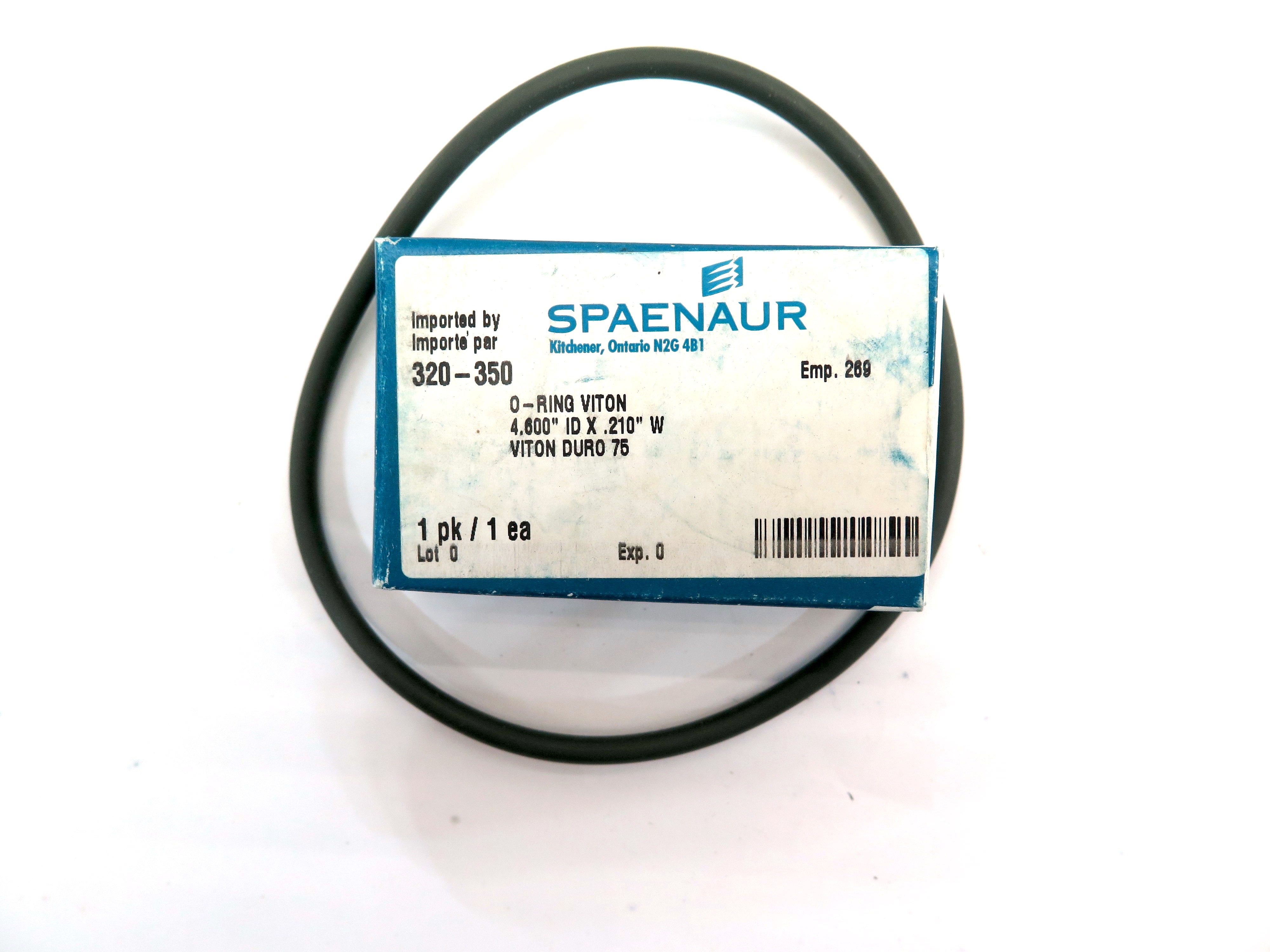 Spaenaur 320-350 O-Ring Viton Duro 75 4.60 0" ID  X .210 W - Advance Operations