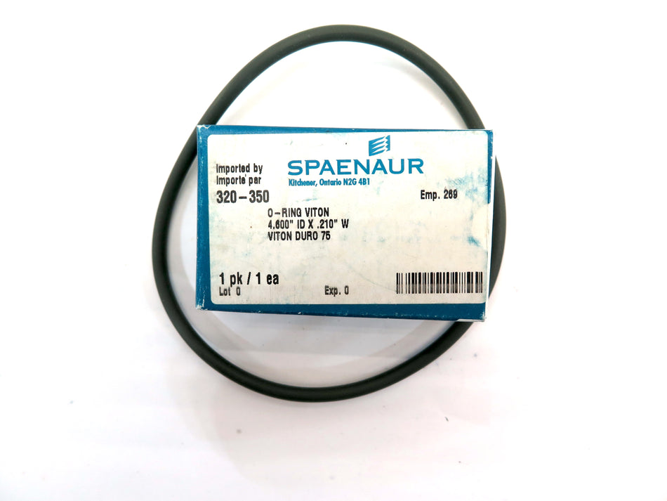 Spaenaur 320-350 O-Ring Viton Duro 75 4.60 0" ID  X .210 W - Advance Operations