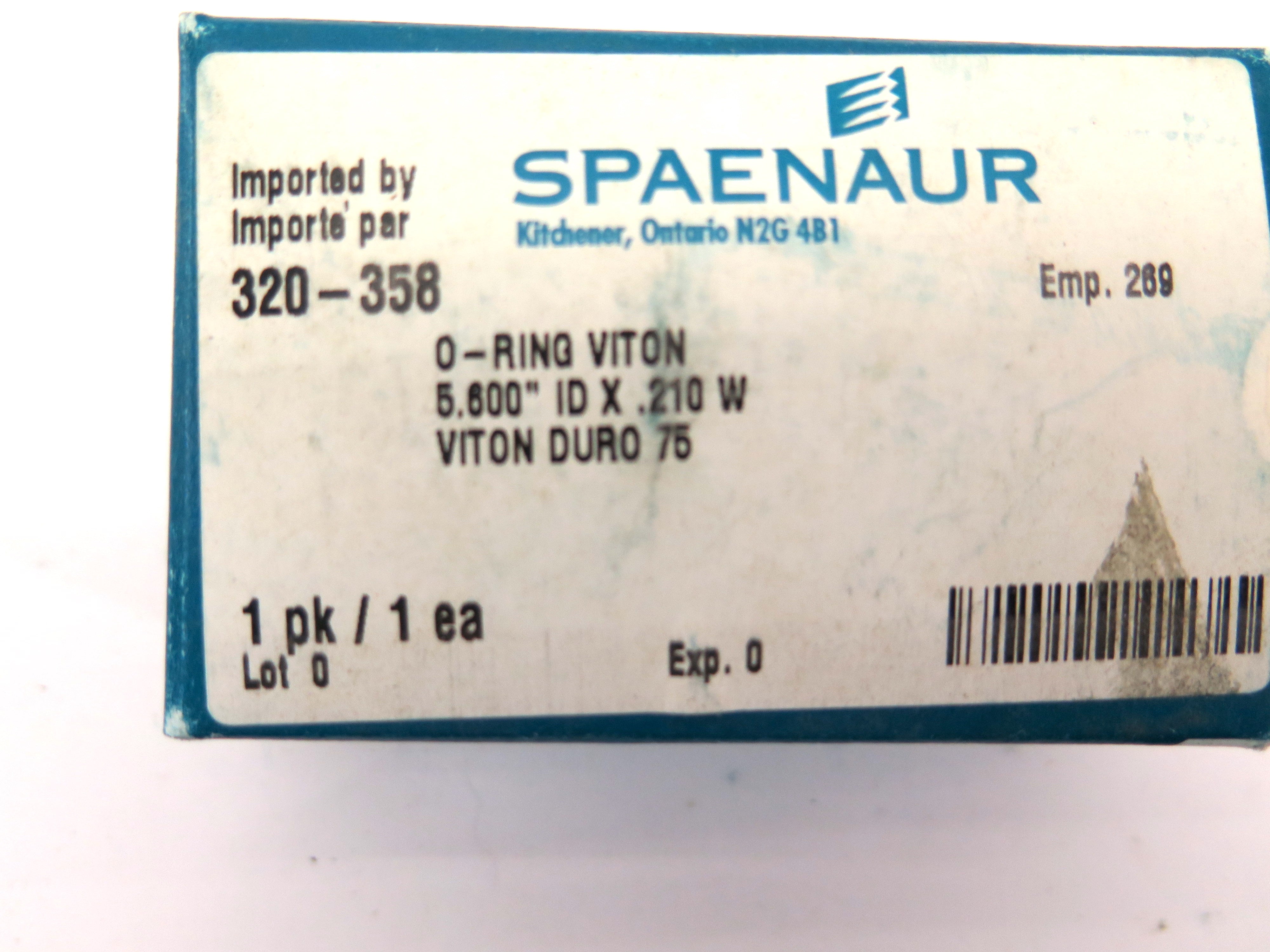 Spaenaur 320-358 O-Ring Viton Duro 75 5.600" X .210 W - Advance Operations