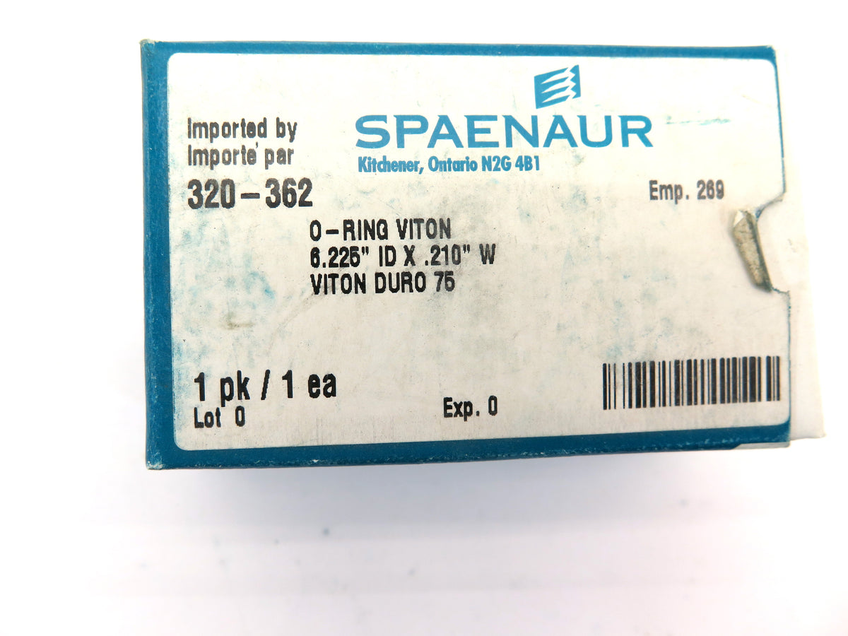 Spaenaur 320-362 O-Ring Viton Duro 75. 6.225" ID X .210" - Advance Operations
