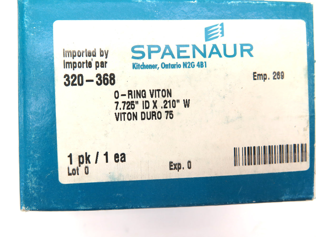 Spaenaur 320-368 O-Ring Viton Duro 75 7.725" ID X .210" W - Advance Operations