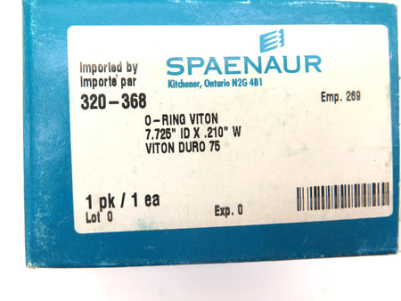 Spaenaur 320-368 O-Ring Viton Duro 75 7.725" ID X .210" W - Advance Operations