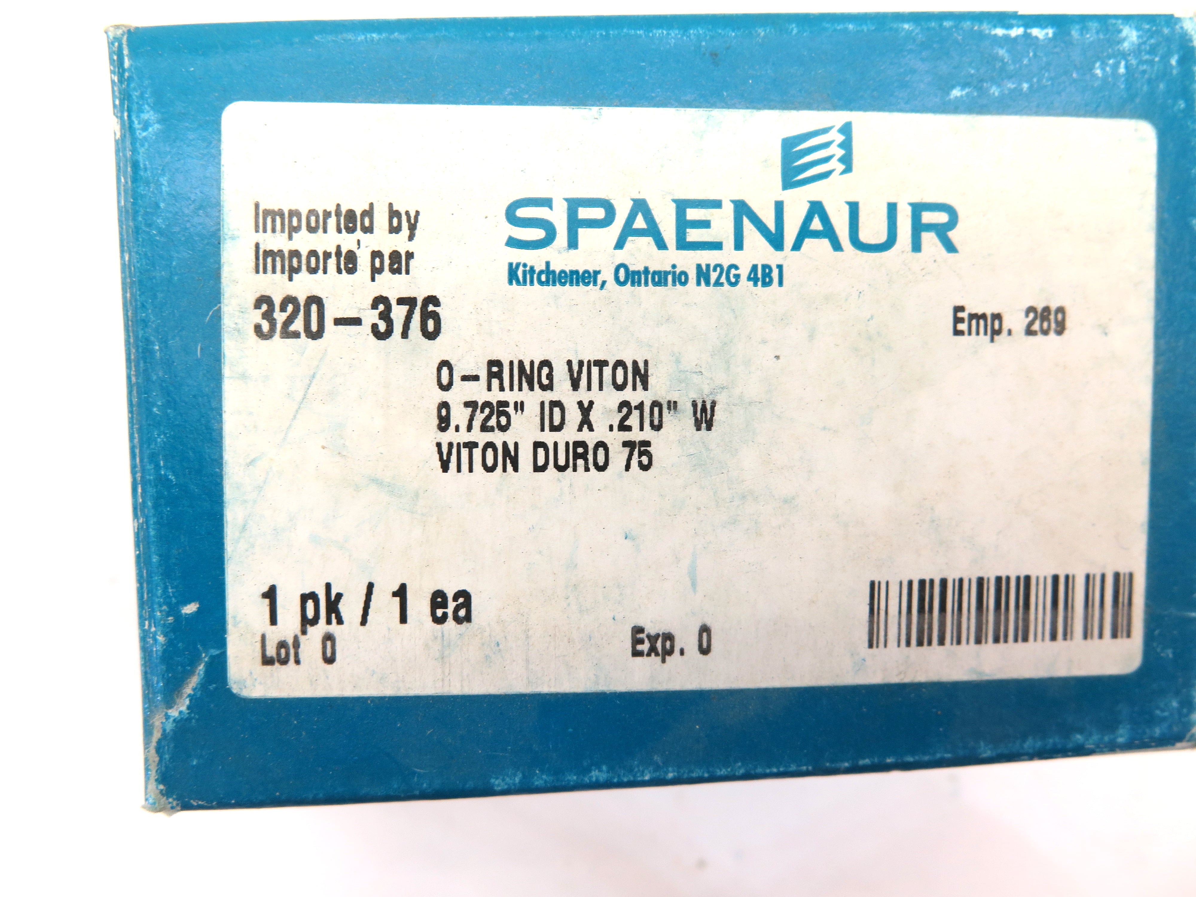 Spaenaur 320-376 O-Ring Viton Duro 75 9.725" X .210" - Advance Operations