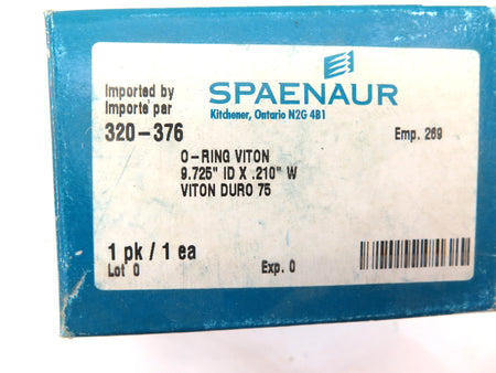 Spaenaur 320-376 O-Ring Viton Duro 75 9.725" X .210" - Advance Operations