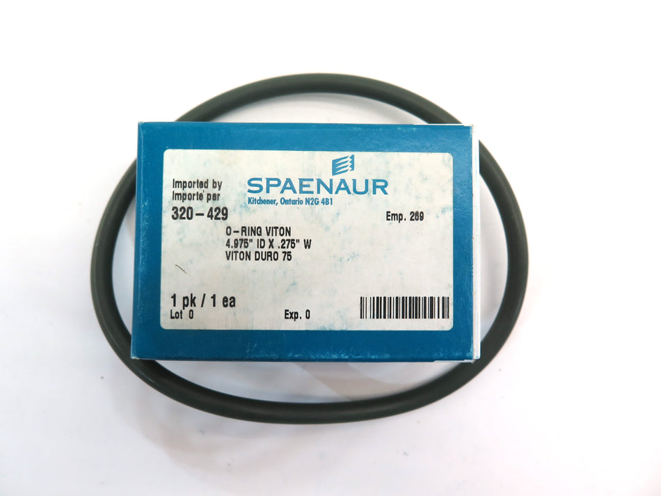 Spaenaur 320-429 O-Ring Viton Duro 75 4.975 ID X .275 W - Advance Operations