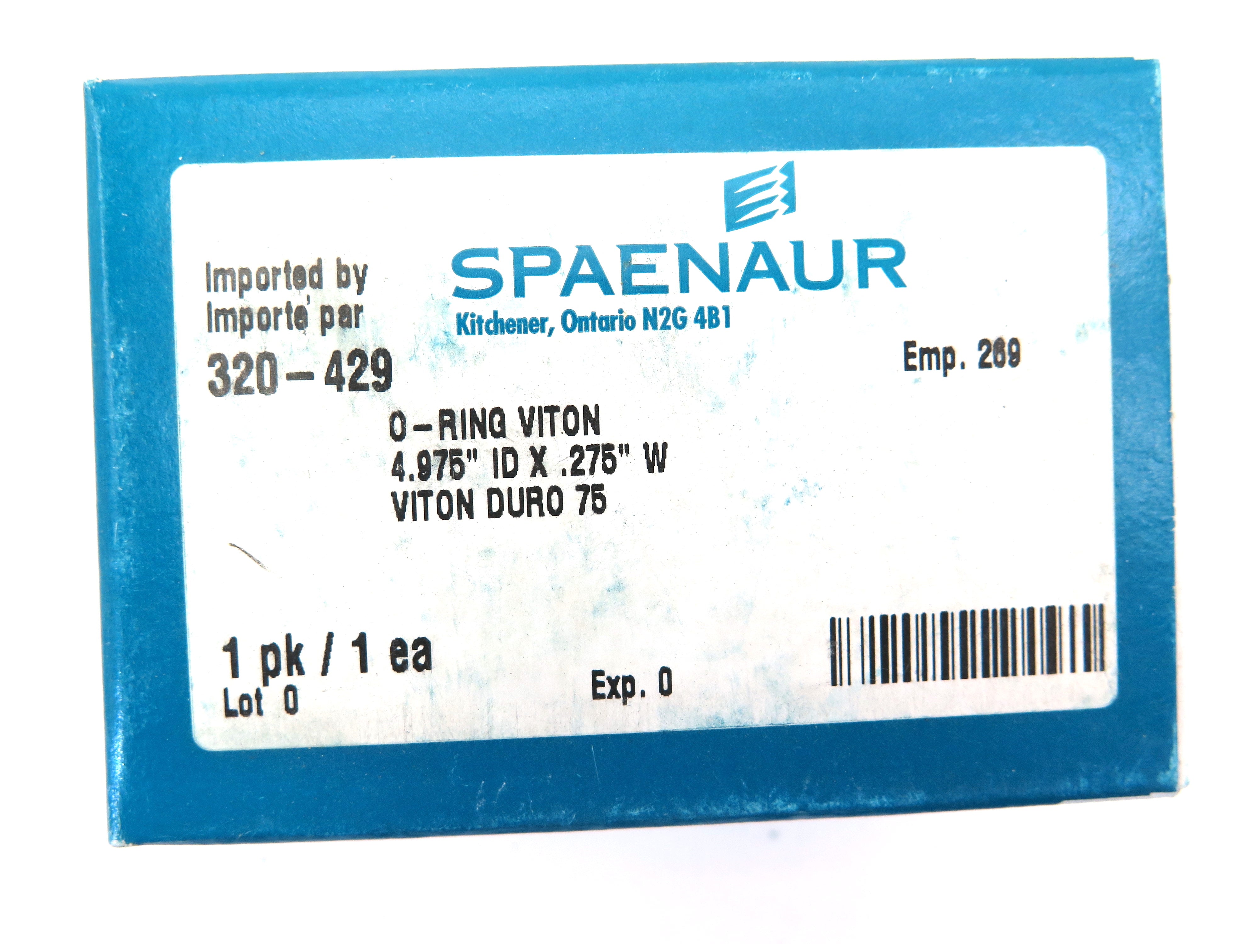 Spaenaur 320-429 O-Ring Viton Duro 75 4.975 ID X .275 W - Advance Operations