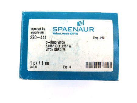 Spaenaur 320-441 O-Ring Viton Duro 75  6.975"  ID X .275" W - Advance Operations