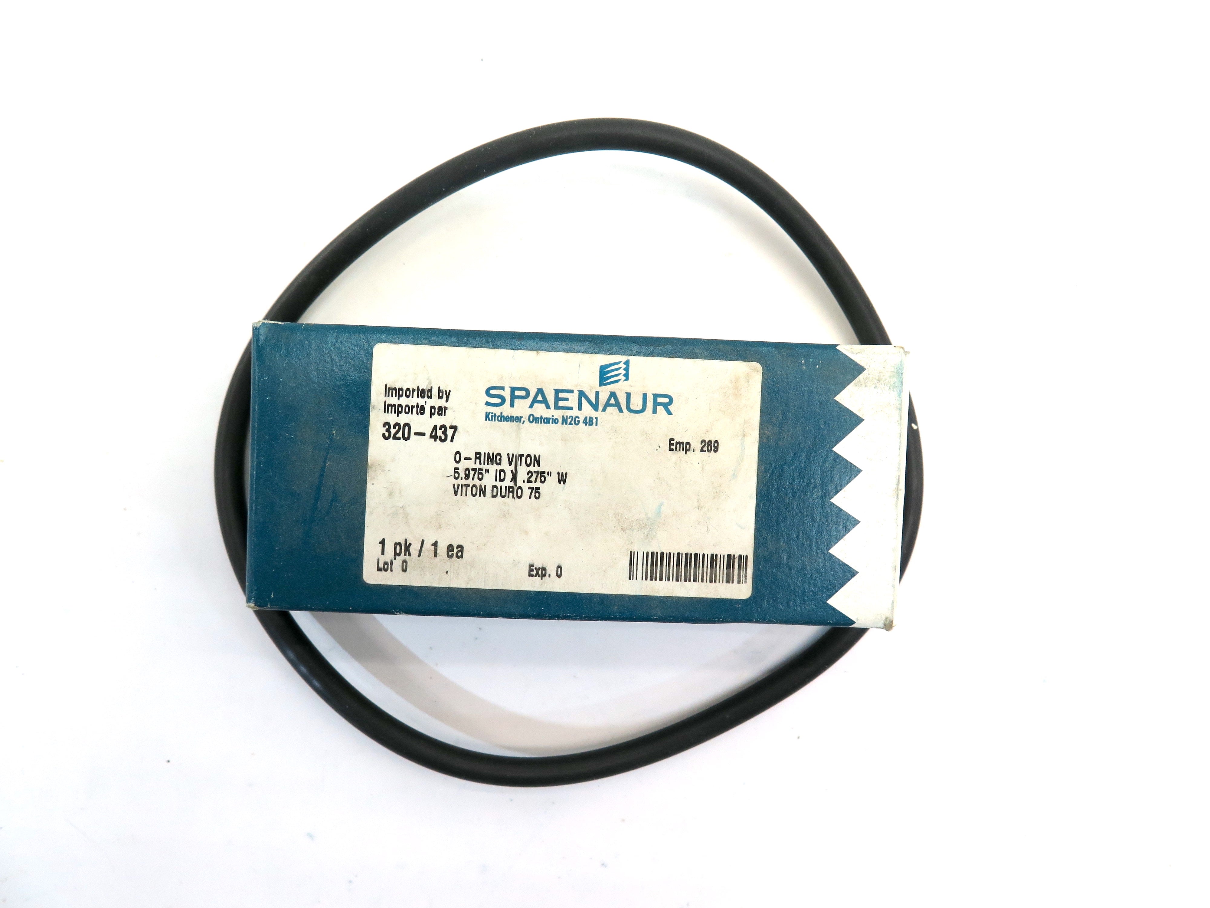 Spaenaur 320-437 O-Ring Viton Duro 75  5.975" ID X .275 W - Advance Operations