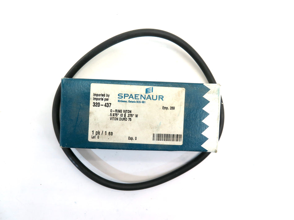 Spaenaur 320-437 O-Ring Viton Duro 75  5.975" ID X .275 W - Advance Operations