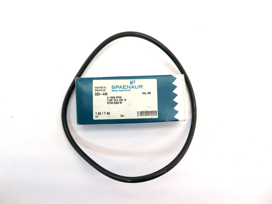 Spaenaur 320-443 O-Ring Viton Duro 75. 7.475 ID X .275 W - Advance Operations