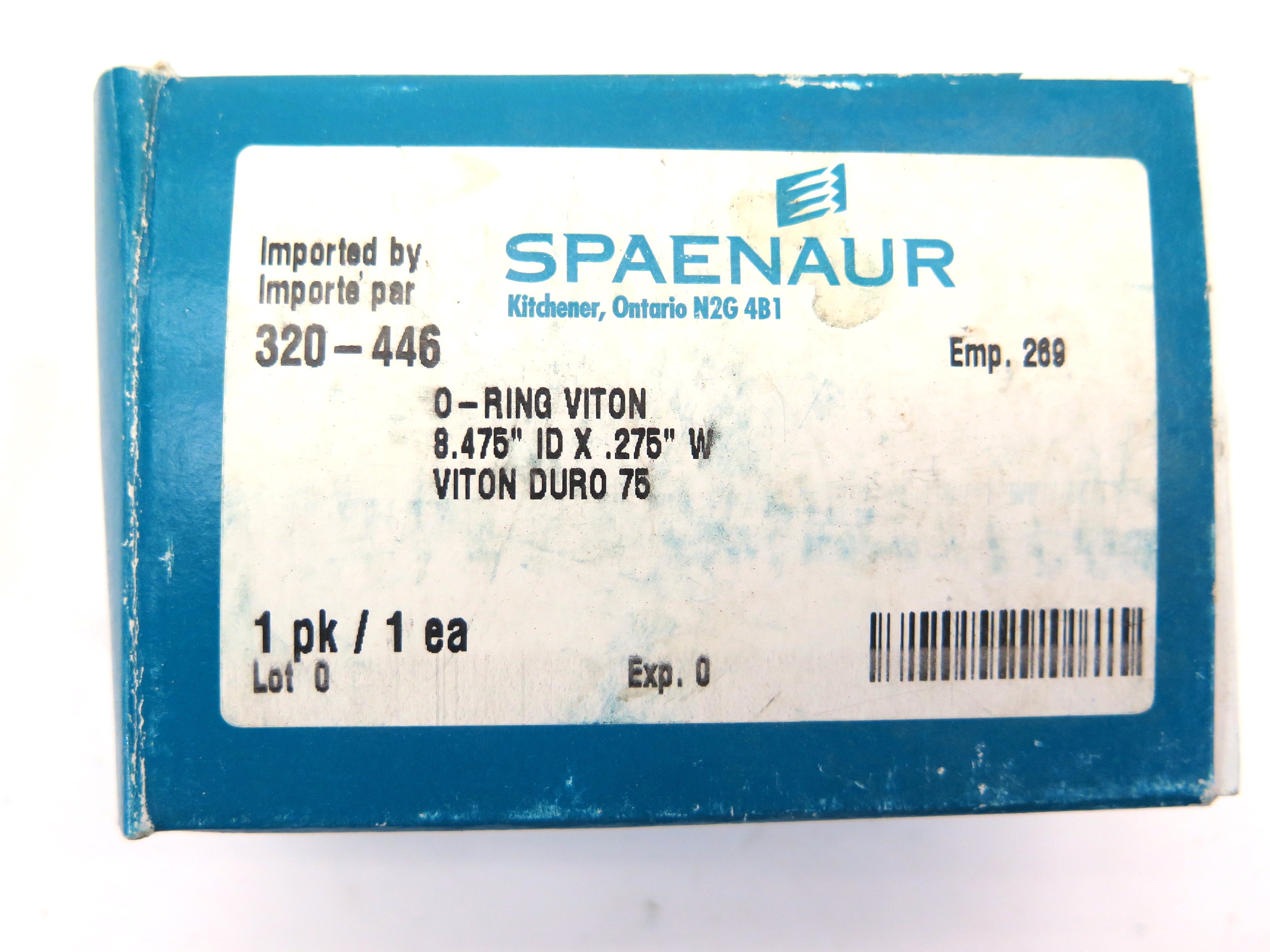 Spaenaur 320-446 O-Ring Viton Duro 75  8.475" ID X .275 W - Advance Operations