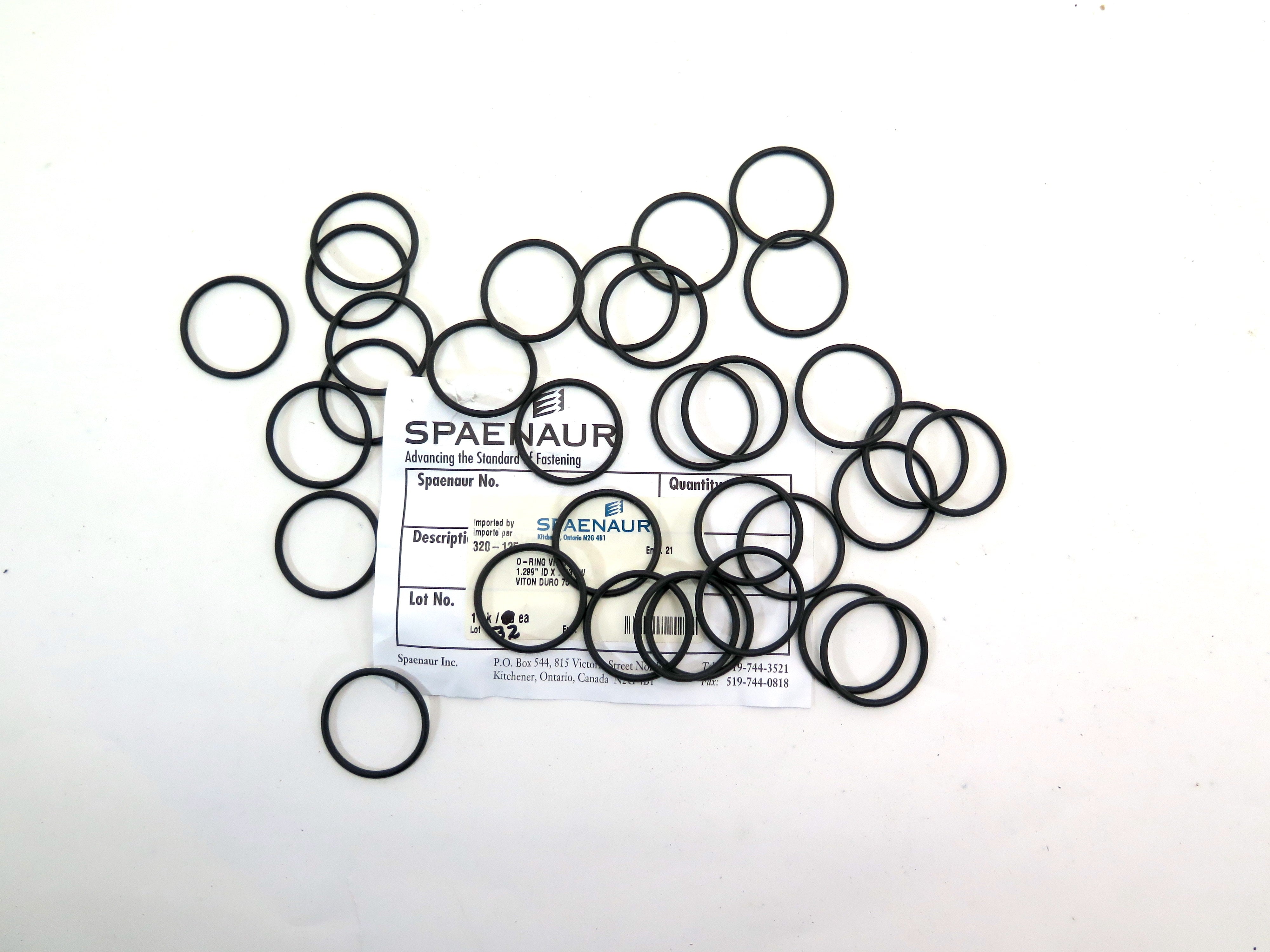 Spaenaur 320-125 O-Ring Viton Duro 75  1.299" ID X .103W  Lot of 32 - Advance Operations