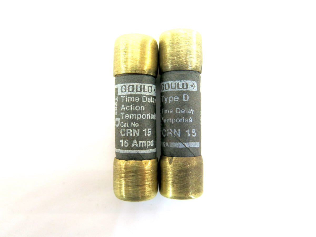 Gould-Shawmut CRN 15 Type D Fuse 15 Amps 250V  Lot of 2 - Advance Operations