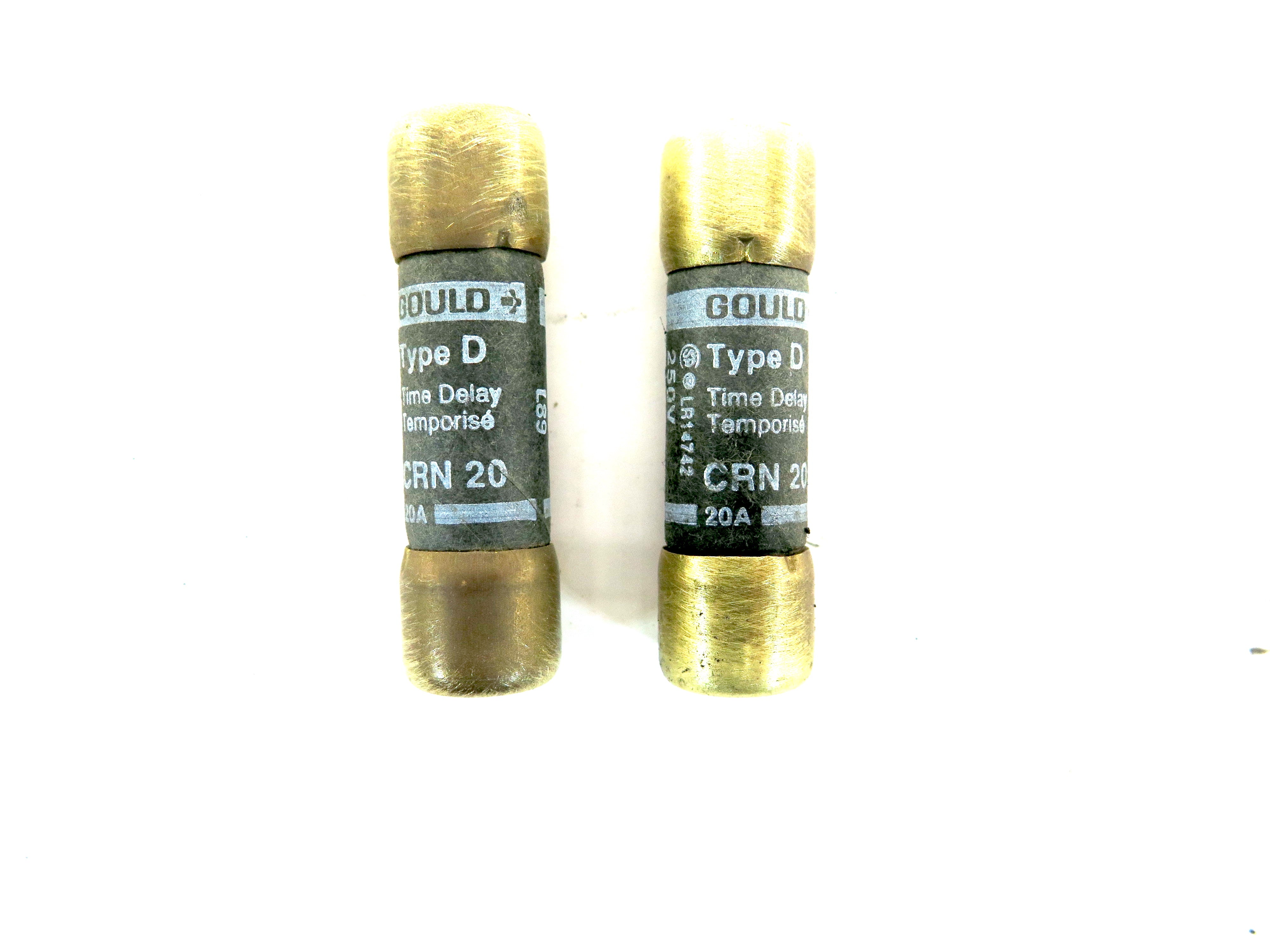 Gould CRN 20 Type D  Time Dela Fuse 20A 250V or Less Lot of 2 - Advance Operations