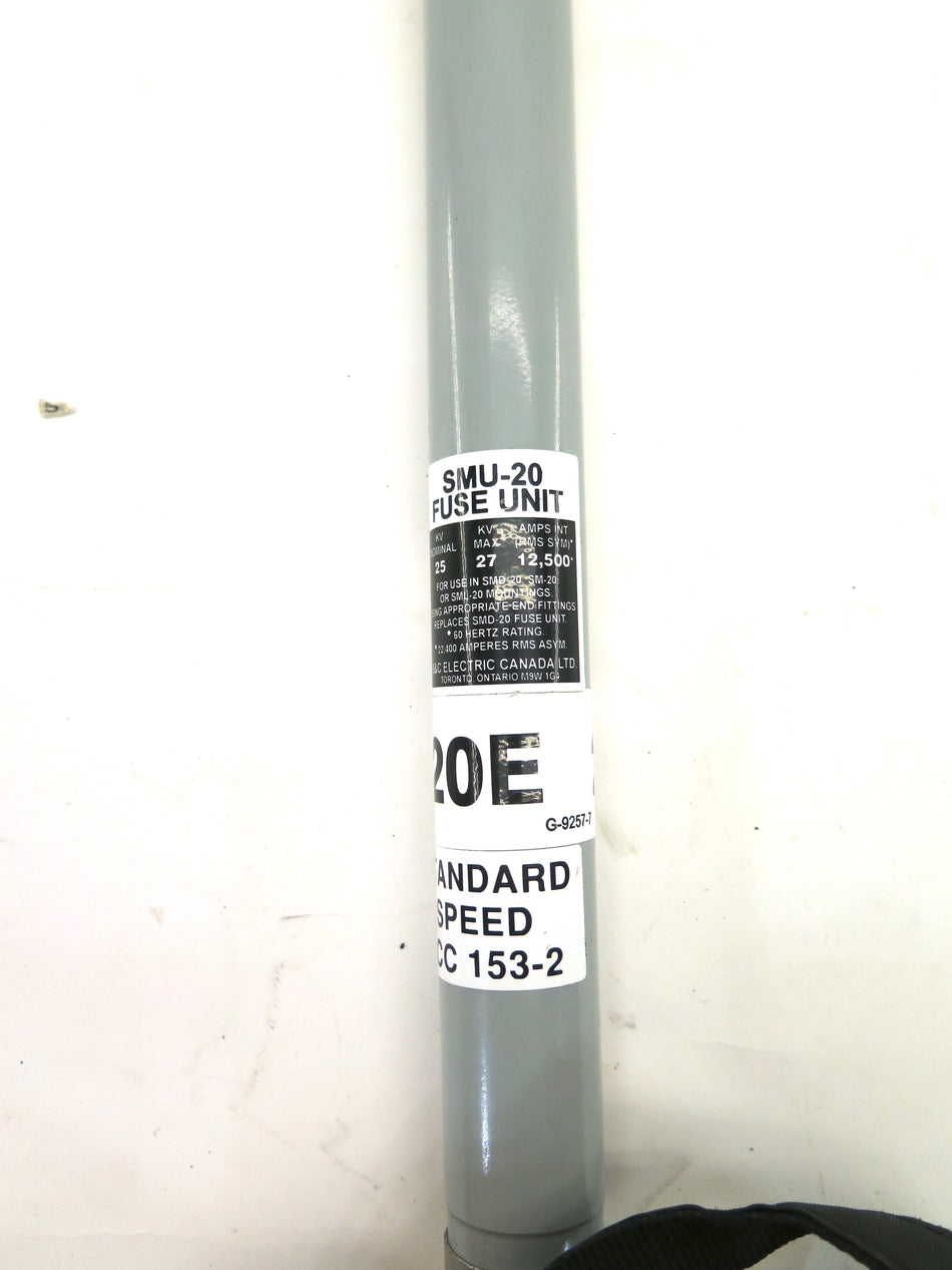 S&C 613020 SMU-2use Unit 20E 20A 25 KV Nominal 27KV Max 12500 Amps. Int. - Advance Operations