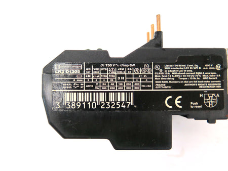 Telemecanique LR2 D1305  Overload Relay Adjustable 0.63A-1A - Advance Operations