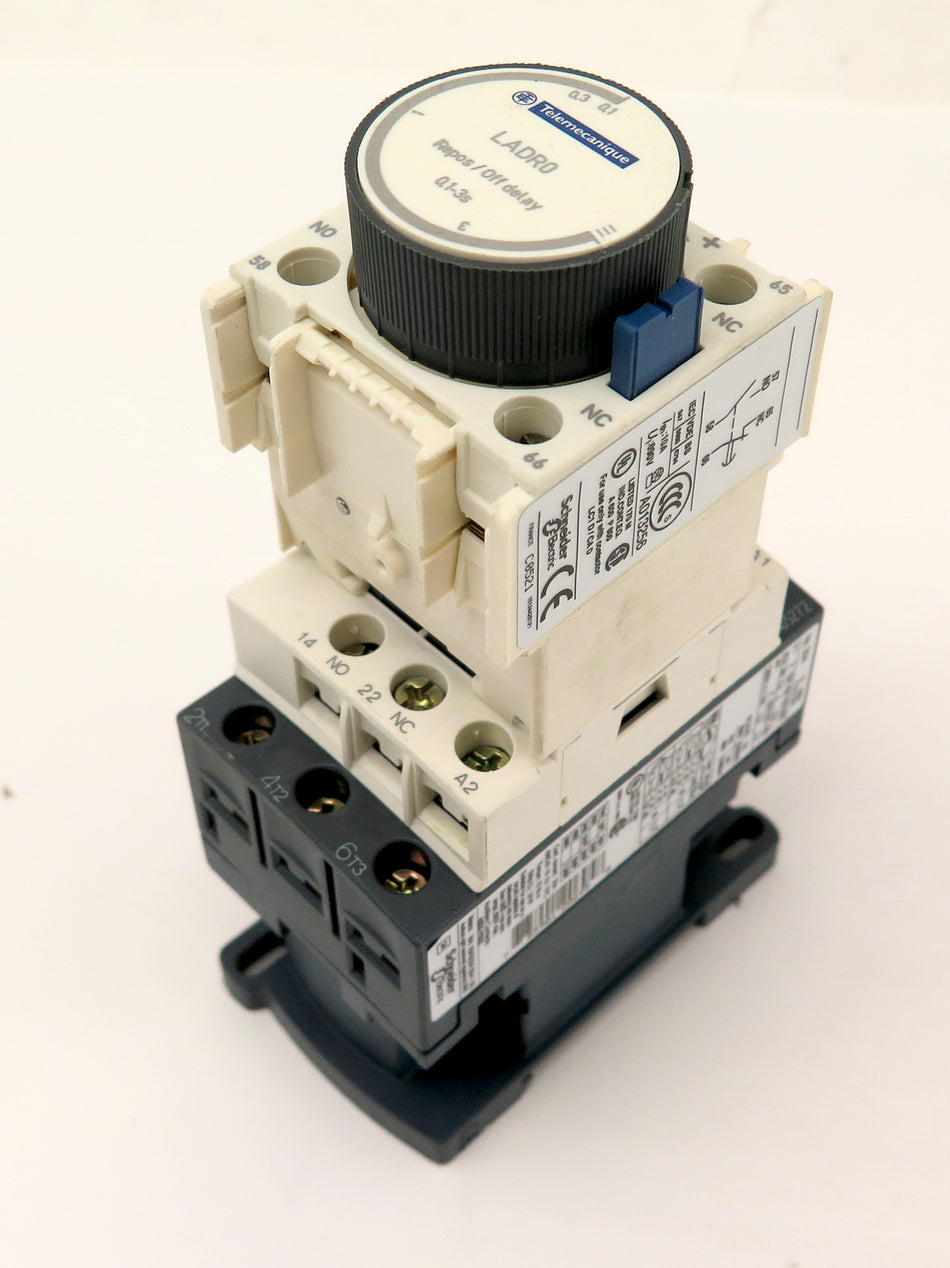 Telemecanique / Schneider LC1D09 Contactor & LADR0 Off Delay - Advance Operations