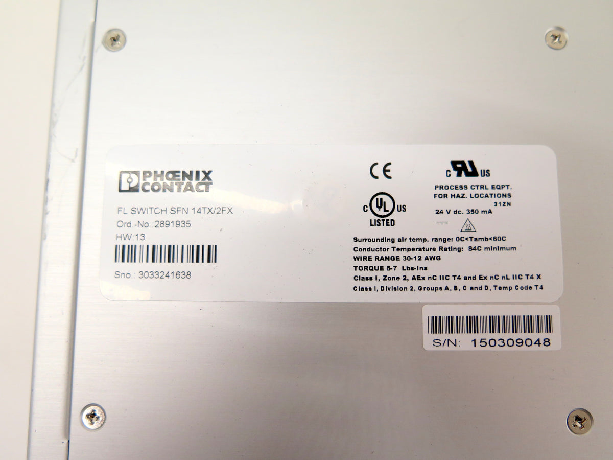 Pheonix Contact FL Switch SFN 14TX/2FX Ethernet Switch - Advance Operations