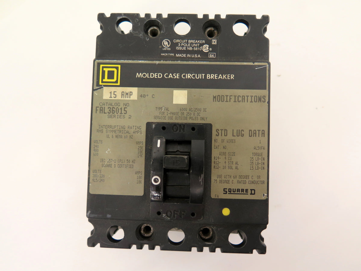 Square D FAL36015 Molded Case Circuit Breaker - Advance Operations