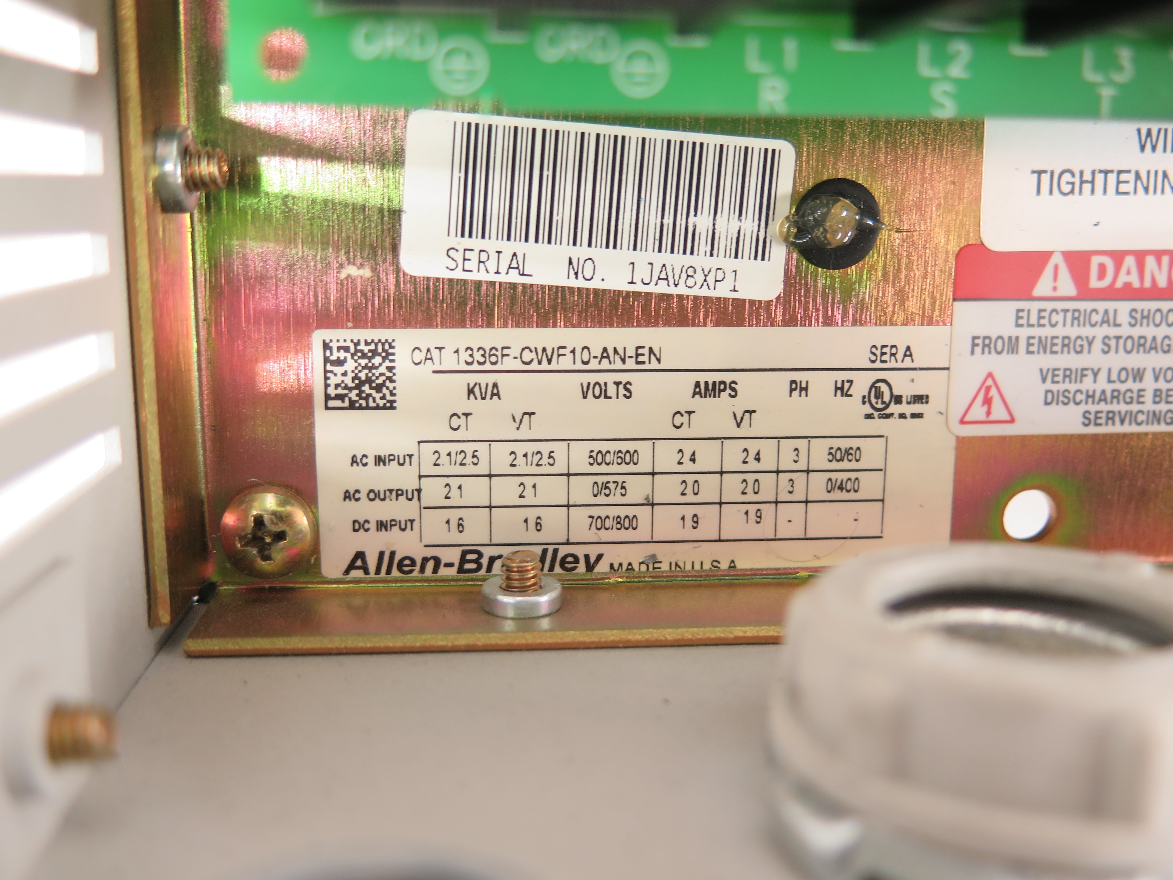 Allen-Bradley 1336F-CWF10-AN-EN Ac Drive 1336 Plus II Sensorless Vector - Advance Operations