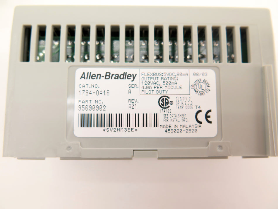 Allen-Bradley 1794-0A16 120Vac Output Module Flex I/O 16 Point - Advance Operations