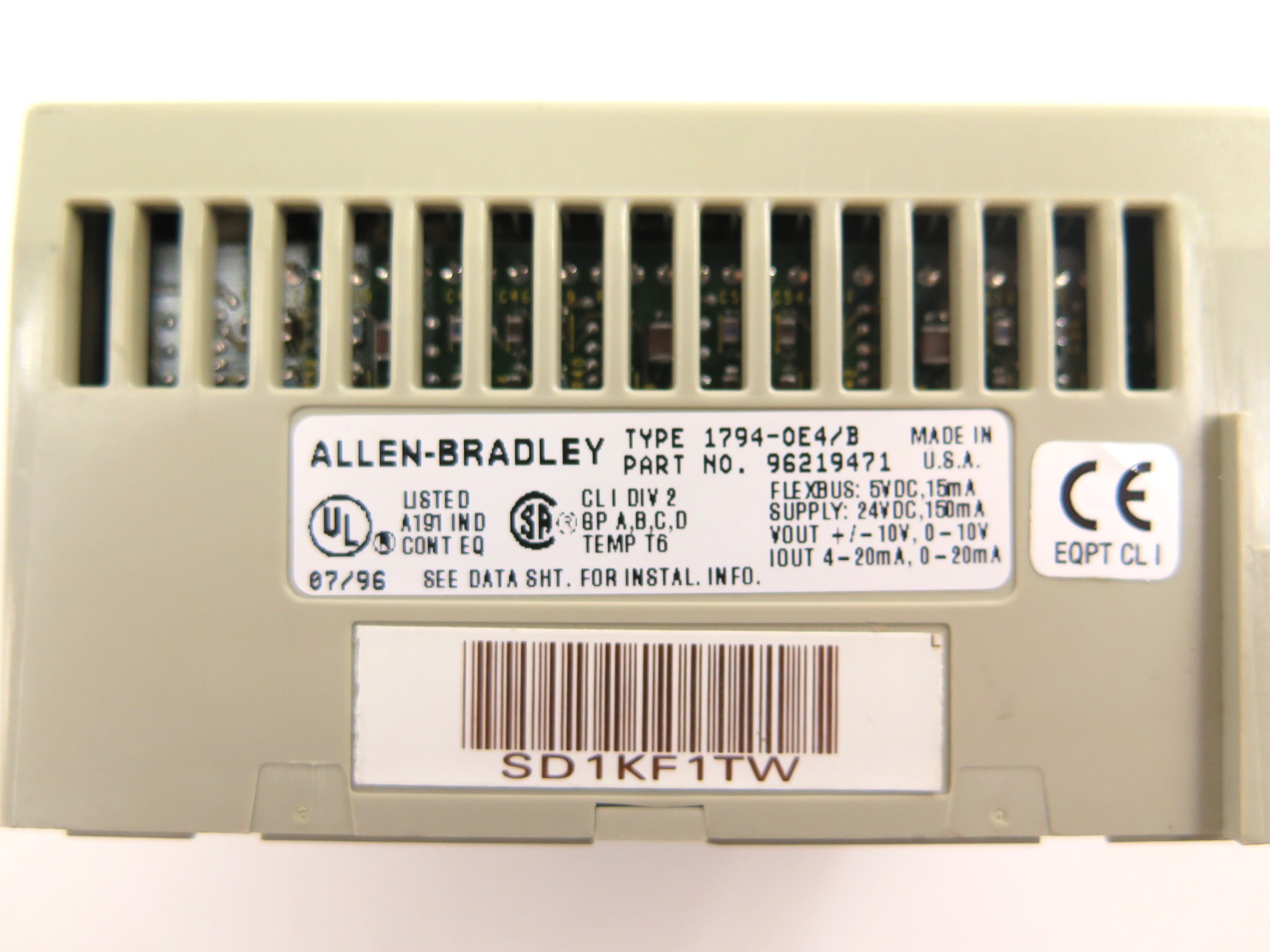 Allen-Brardley 1794-OE4/B Analog Output Module Flex I/O - Advance Operations