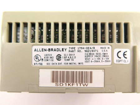 Allen-Brardley 1794-OE4/B Analog Output Module Flex I/O - Advance Operations